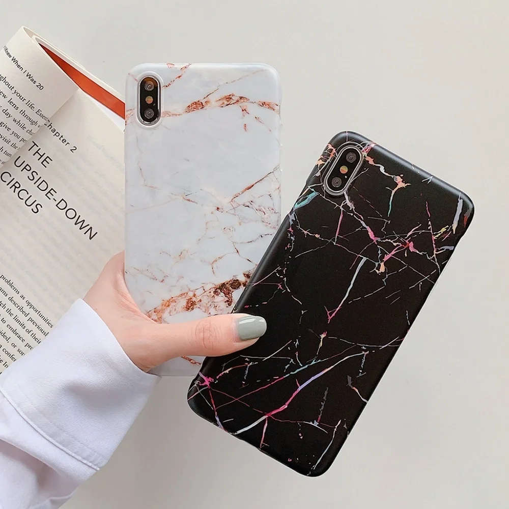 ⚠️LAST iPhone 7 Plus / 8 Plus Black Marble case - Picture 2 of 7